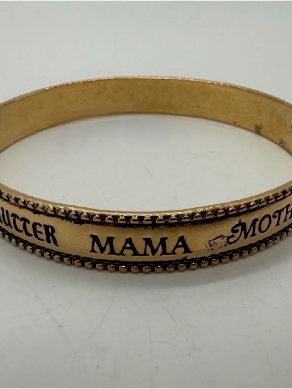 Avon Gold-Tone Engraved Decorative Bangle Bracelet